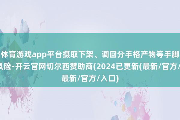 体育游戏app平台摄取下架、调回分手格产物等手脚阻抑风险-开云官网切尔西赞助商(2024已更新(最新/官方/入口)